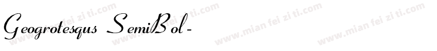 Geogrotesqus SemiBol字体转换